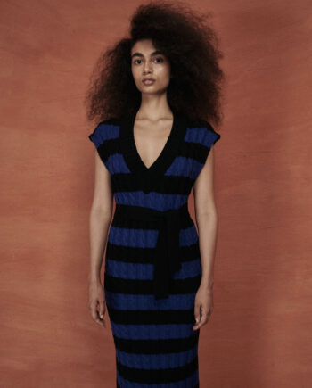 Striped Knit Long Dress Combos